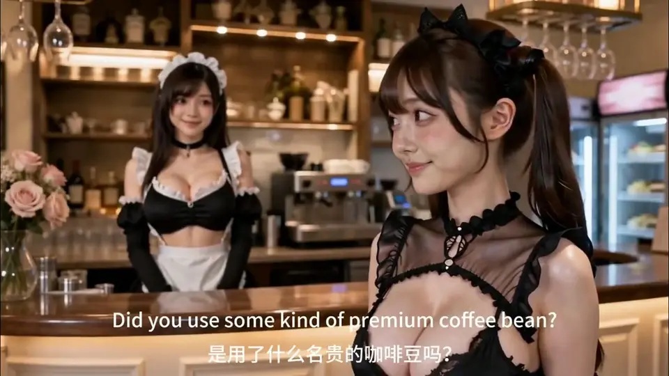 《女仆咖啡馆》，8分37秒。该有的都有，全程没剪。