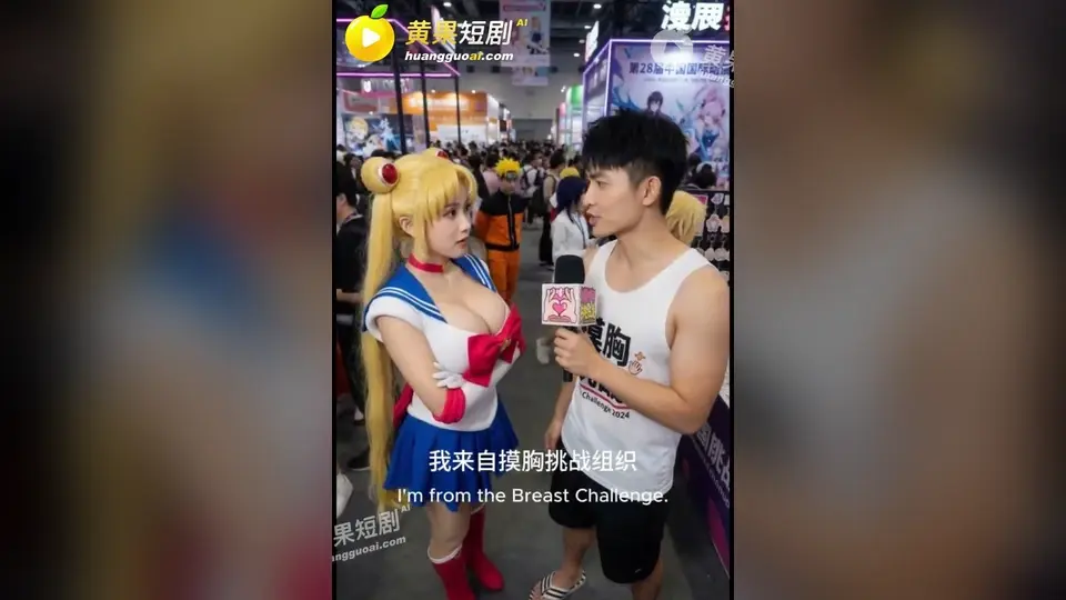 《摸胸挑战》，全长3分26秒。一条就能看完。